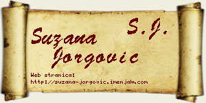 Suzana Jorgović vizit kartica